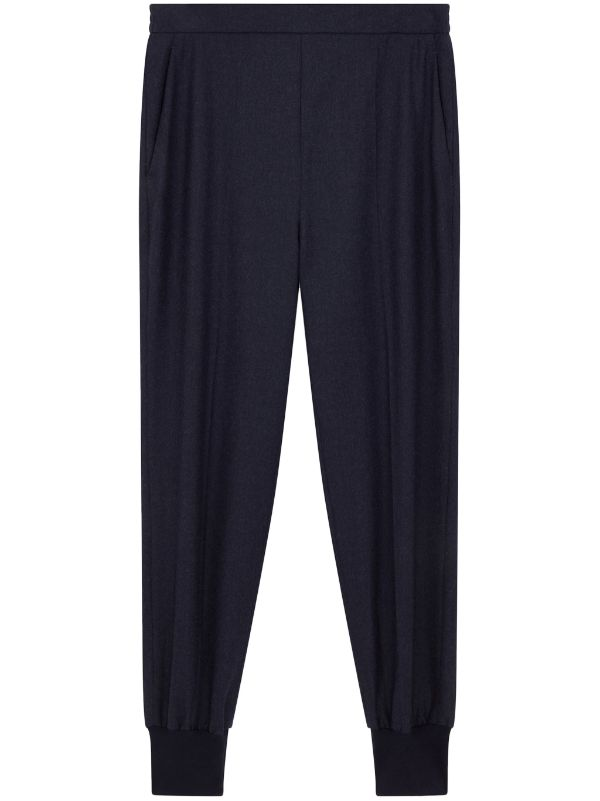 wool tapered trousers