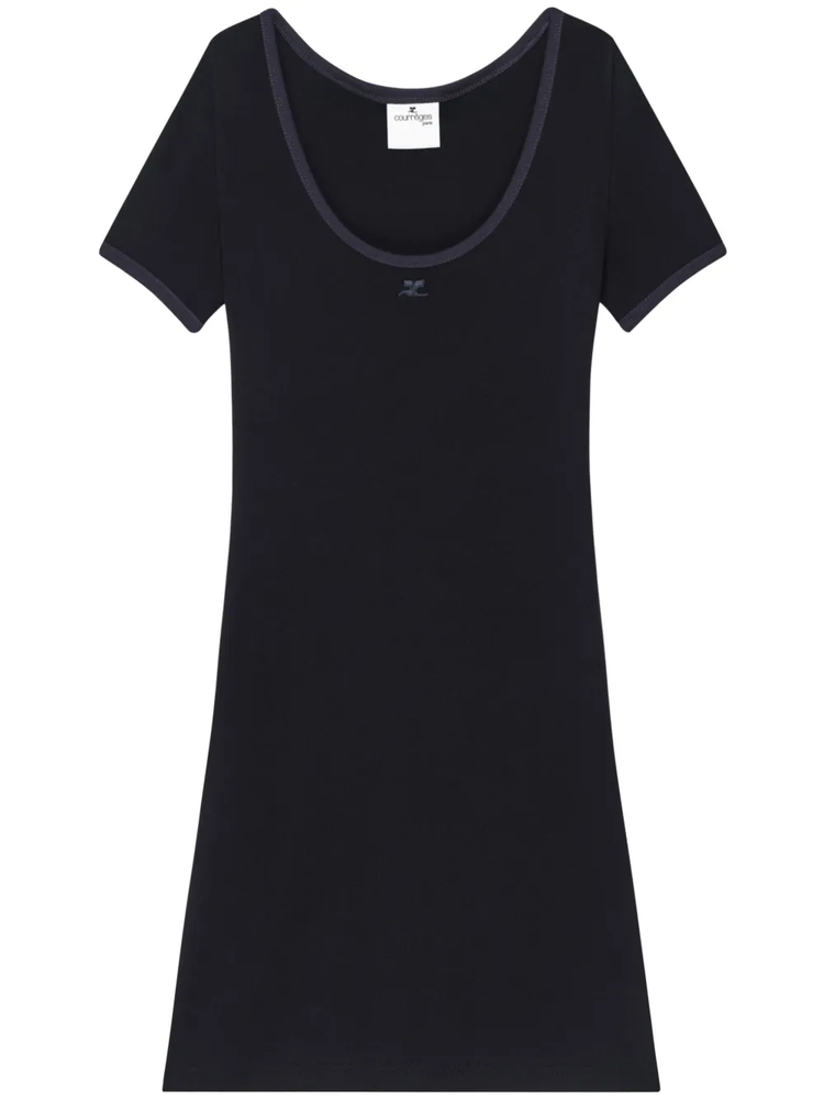 Holistic contrast mini dress