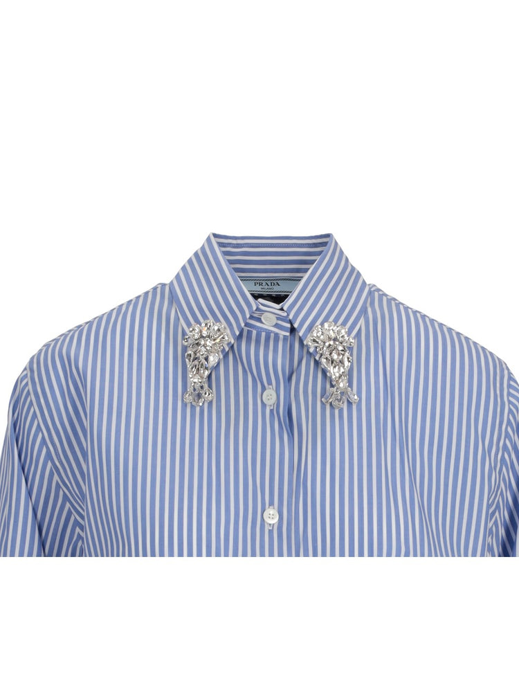 embroidered stripe shirt