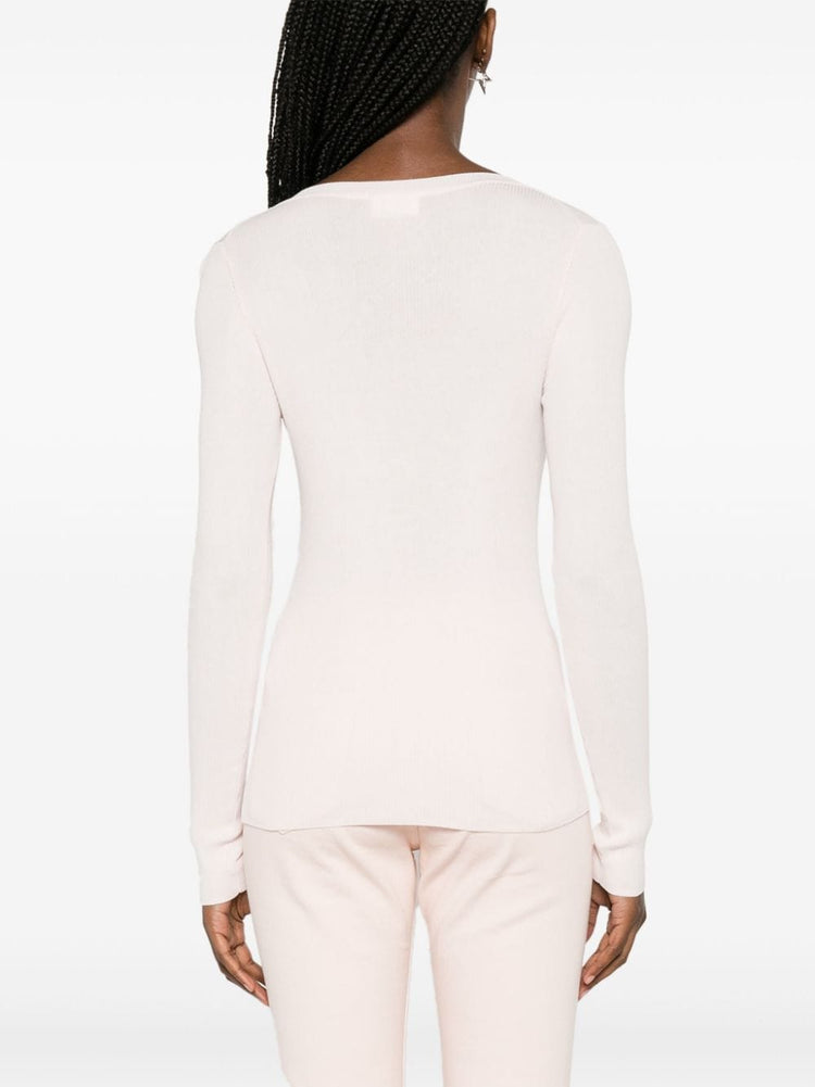 ribbed-knit cardigan
