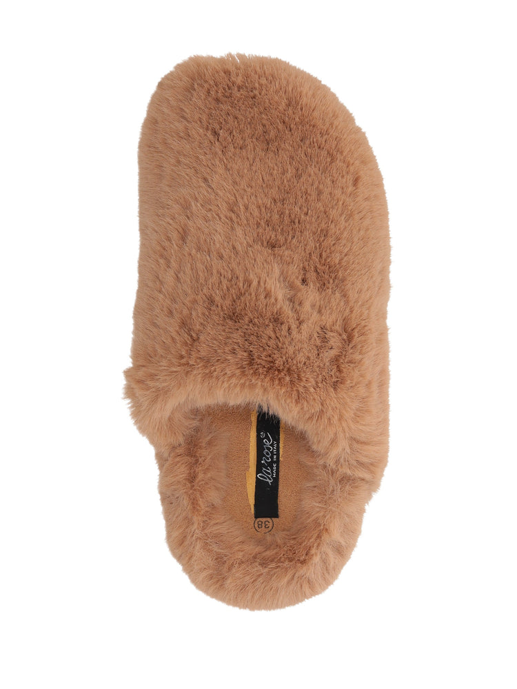 Furry indoor slippers