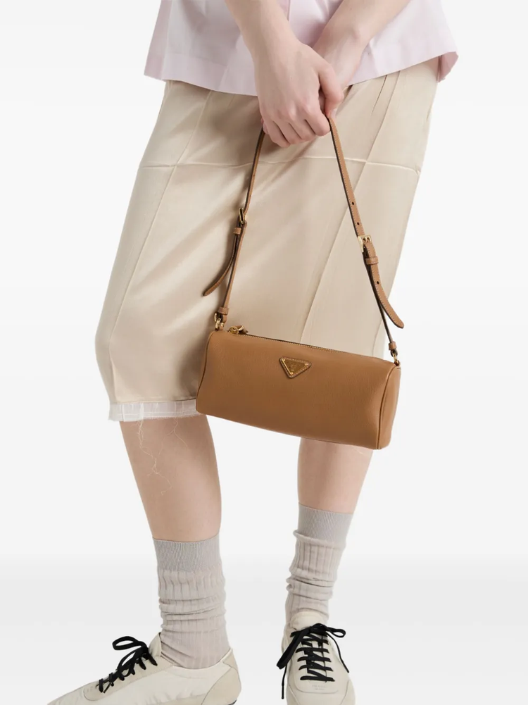 triangle-logo shoulder bag