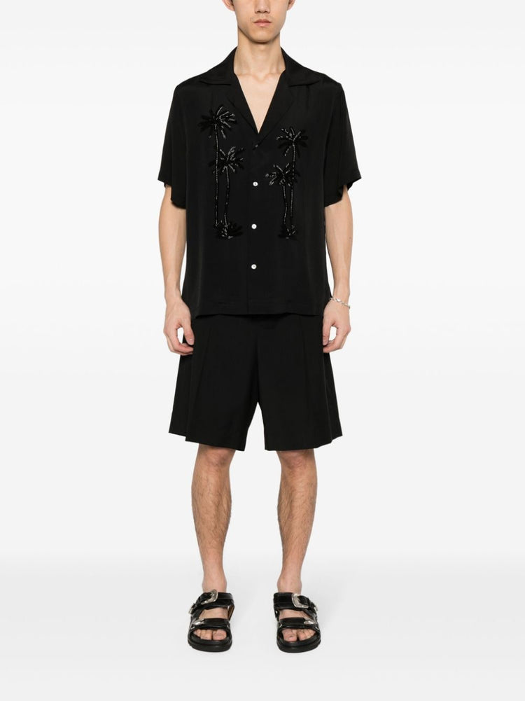 palm-tree embellished shirt