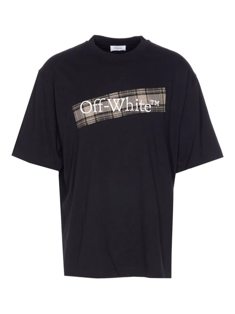 FLANNEL DIAG SKATE S/S TEE WHITE - BLACK