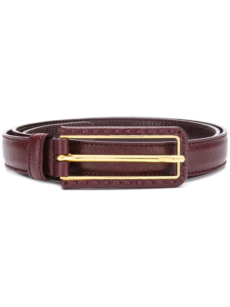 PRADA Brown logo belt
