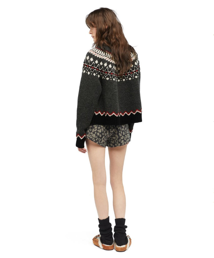 SWEET WINTER TURTLENECK CAMEL/MULTICOLOR