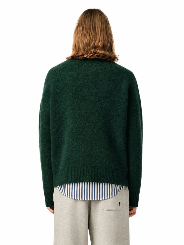 CREWNECK SWEATER WITH AMI DE COEUR
