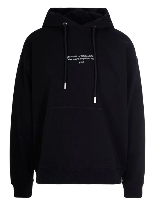 STATEMENT SKATE HOODIE BLACK - WHITE