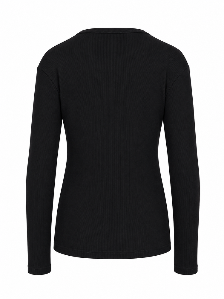 long sleeve ribbed t-shirt