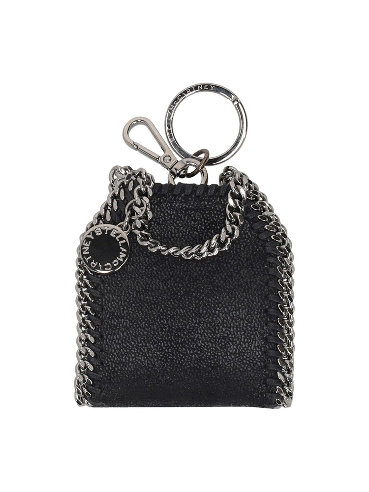 FALABELLA AIRPODS CASE ECO SHAGGY DEER W/RUTHENIUM CHAIN