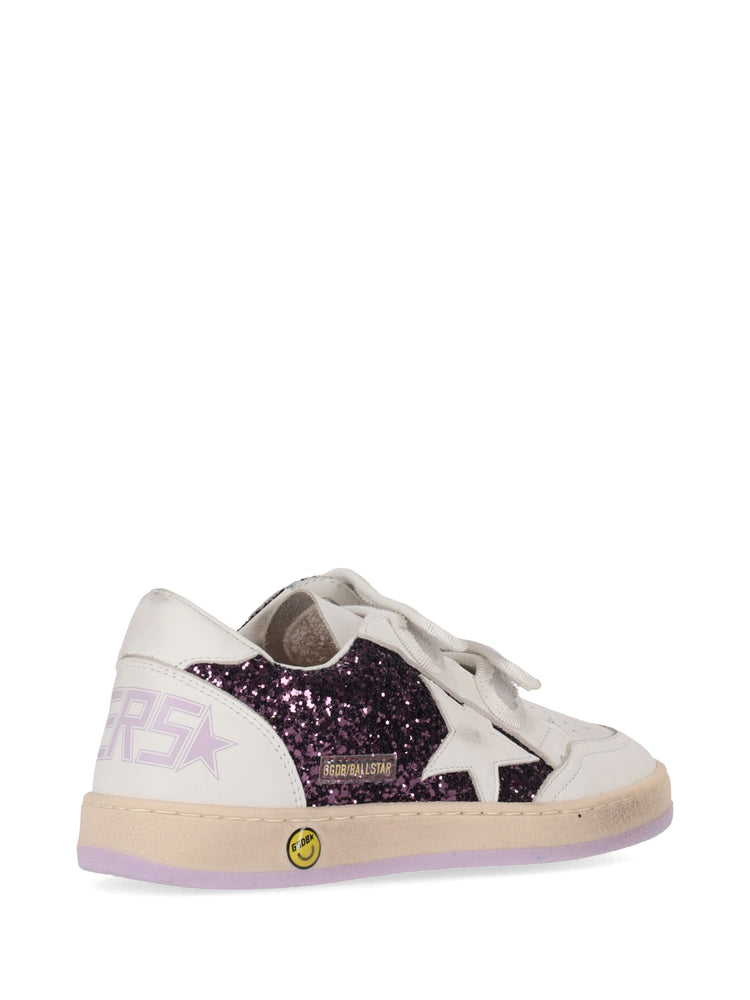 BALLSTAR STRAP GLITTER UPPER LEATHER TOE STRAP STAR HEEL AND SPUR