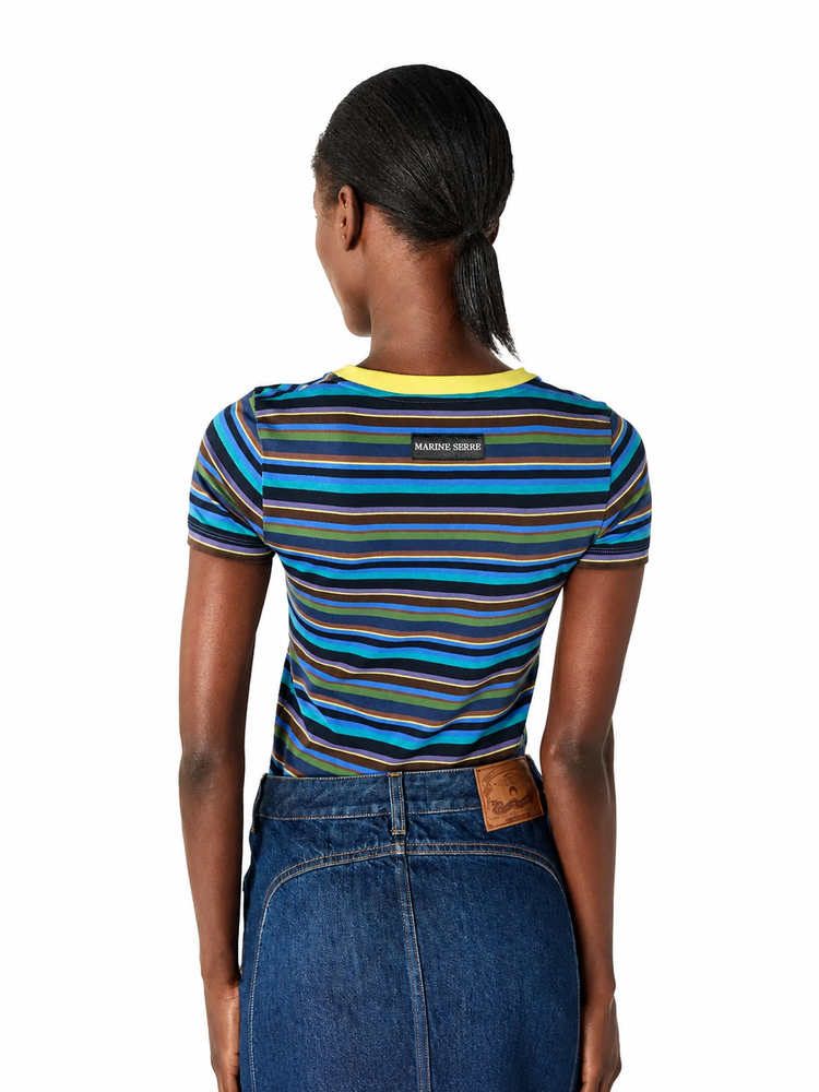 MOON LOGO STRIPES JERSEY BABY FIT T-SHIRT