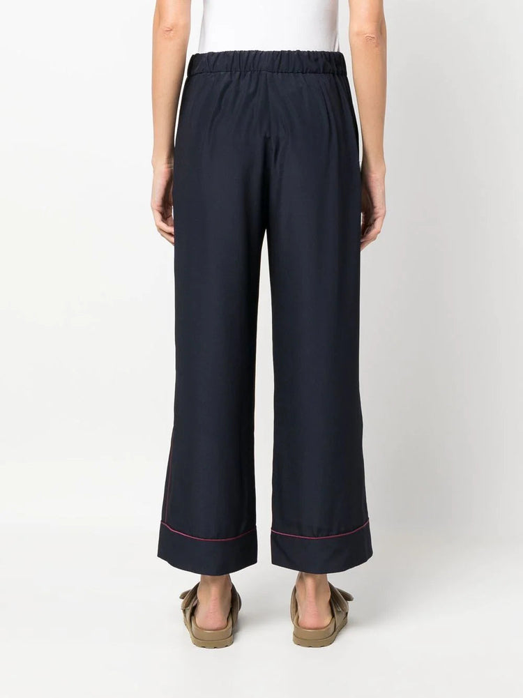 PAROSH straight-leg cropped trousers