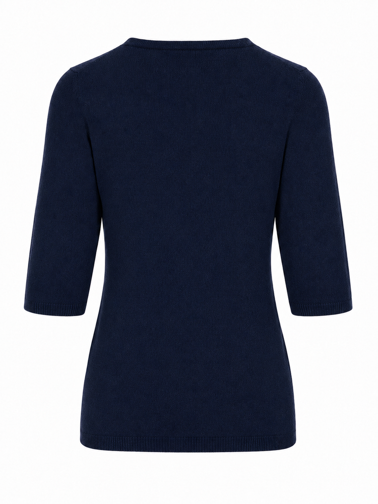 LA ROSE maglia 3/4 cashmere rosso