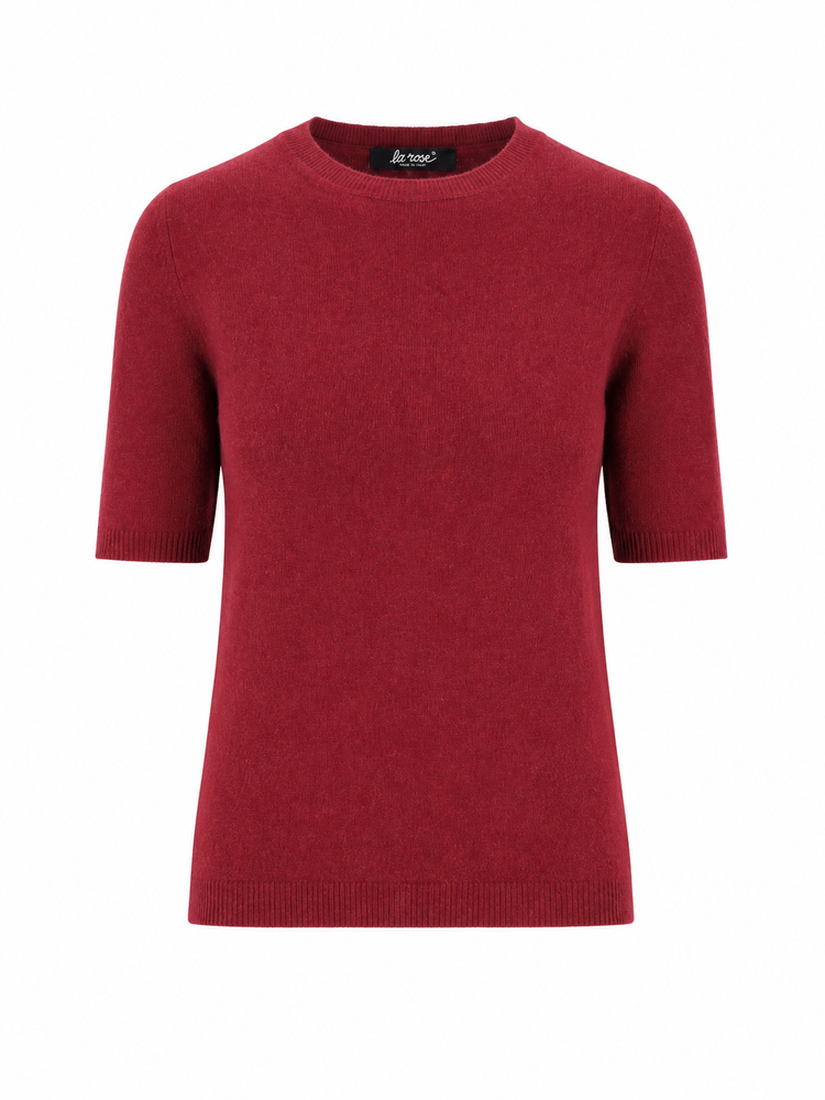 LA ROSE maglia 3/4 cashmere rosso