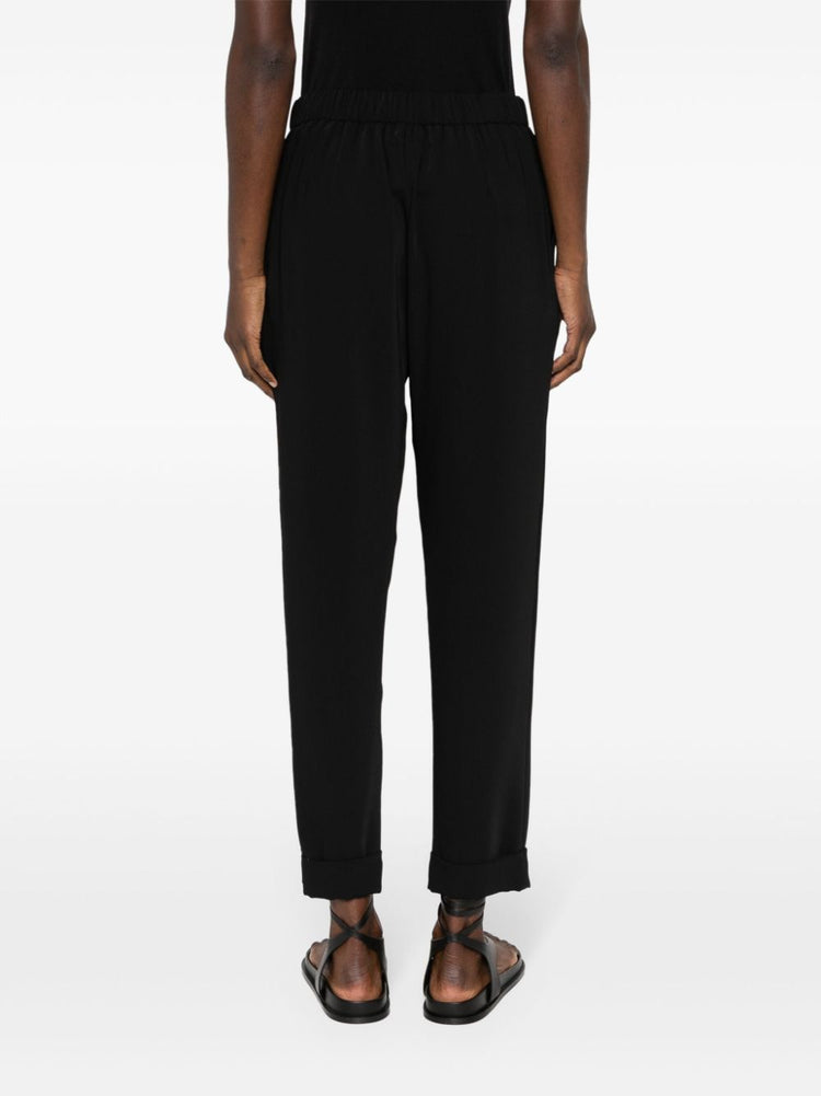 mid-rise tapered-leg trousers
