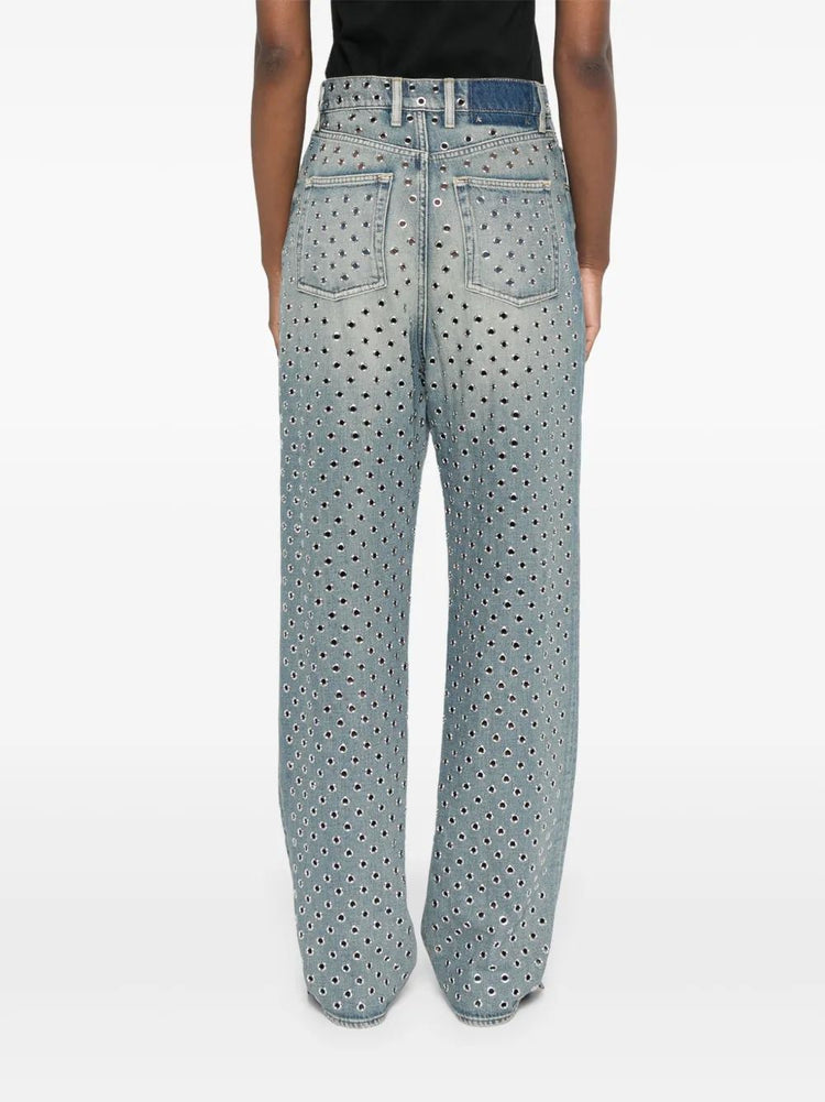 JOURNEY W'S PANT KIM SAND WASH ALL OVER EYELET