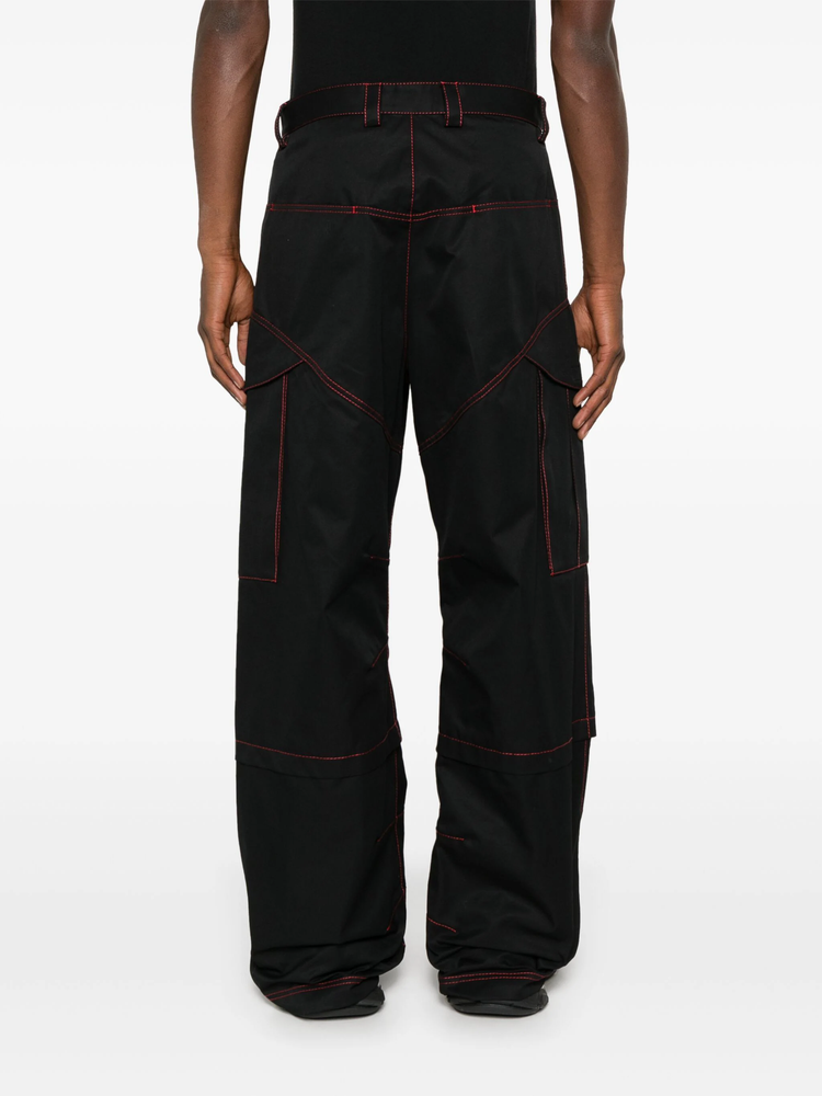 constrast stitches cargo pants