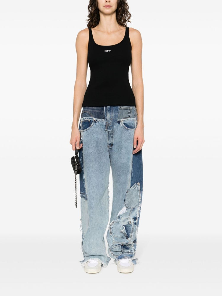 OFF STAMP RIB TANK TOP