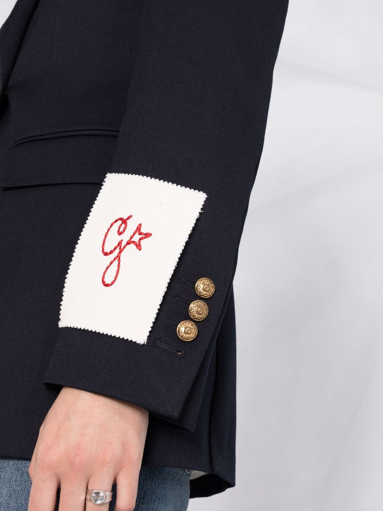 GOLDEN W'S DOUBLE BREASTED BLAZER COMPACT GABARDINE WOOL