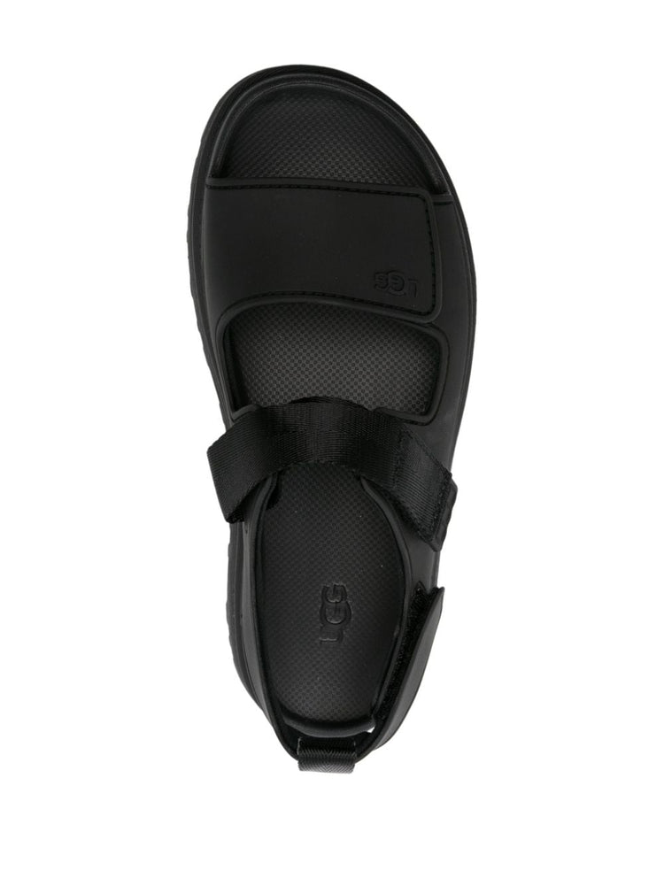 GoldenGlow logo-embossed sandals
