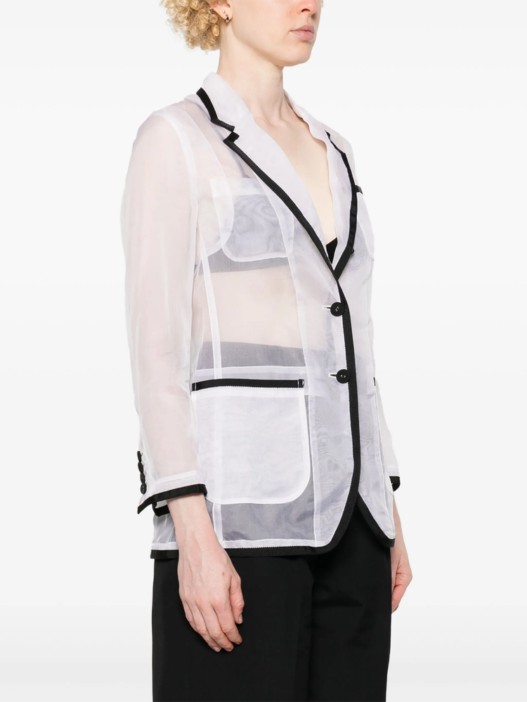 semi-sheer organza blazer