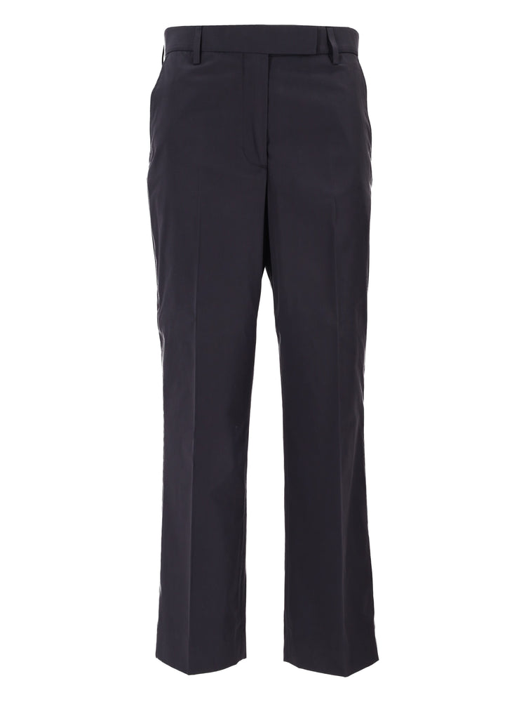 RELAXED CLASSIC BELTLOOP TROUSER W/GG TAPE DETAILS IN WRINKLE FREE COTTON SUITING