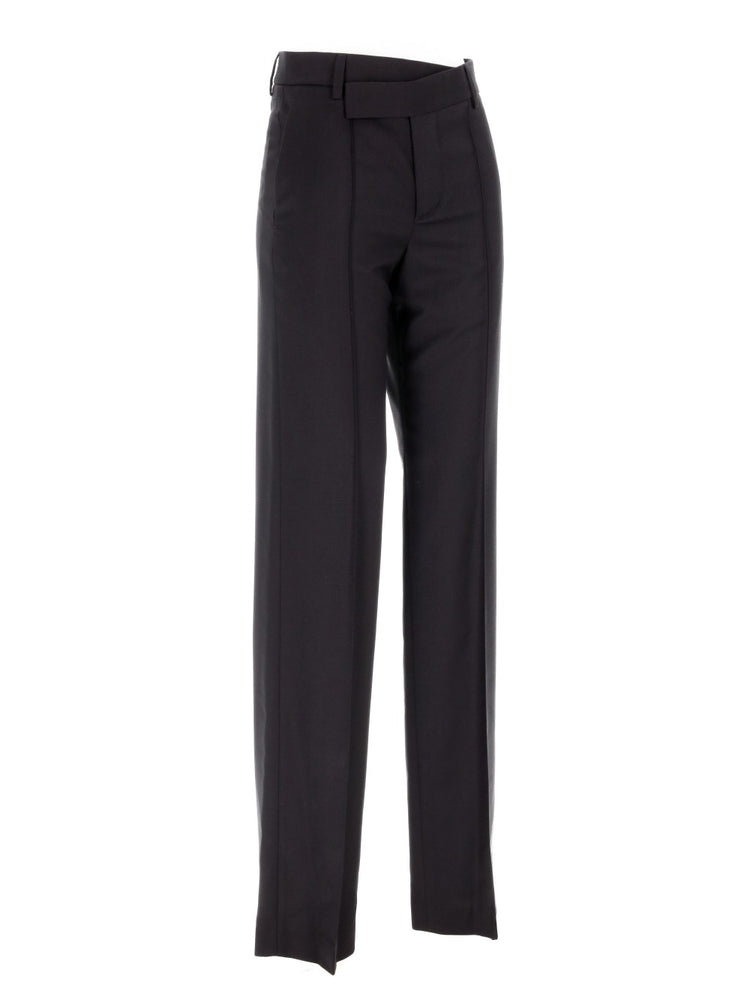 VANJA REGULAR FIT TROUSERS WITH ASYMMETRIC WAISTBA