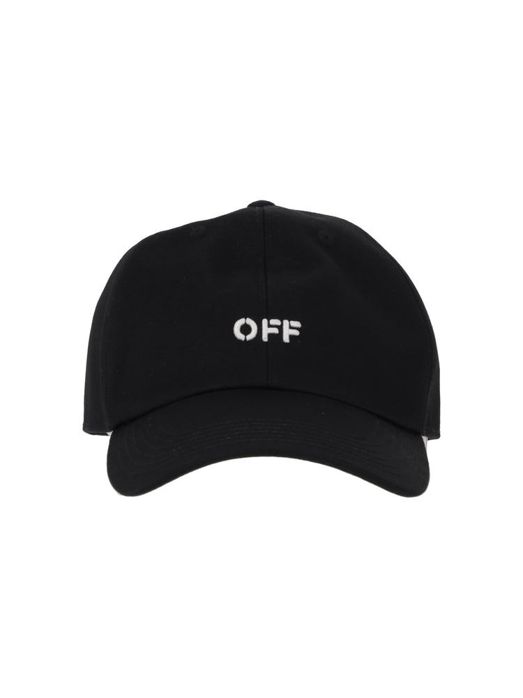 DRILL OFF STAMP BASEBALL CAP BLACK - WHI