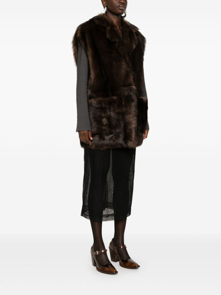 fur gilet