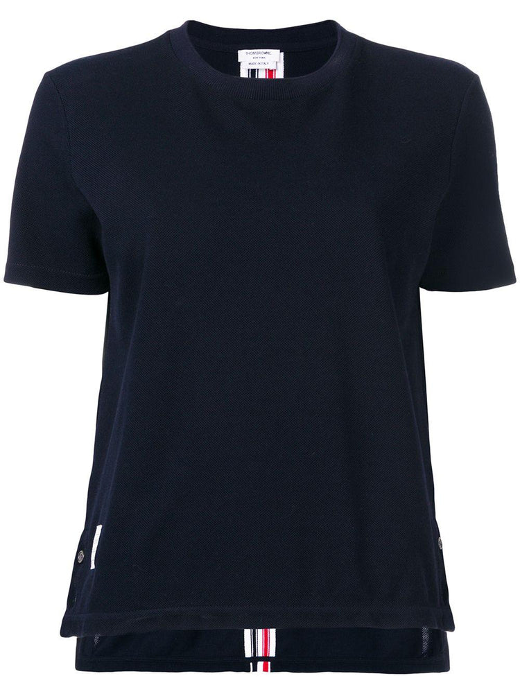 RELAXED FIT SHORT SLEEVE TEE W/ CENTER BACK RWB STRIPE IN CLASSIC PIQUE