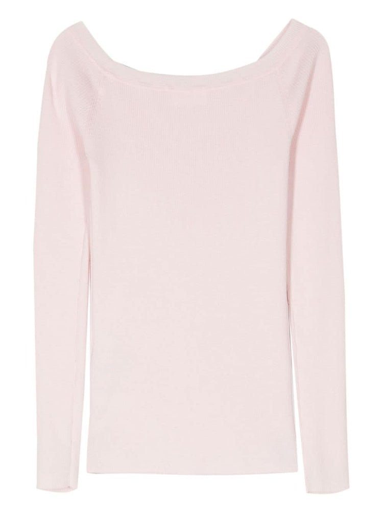 fine-ribbed jumper