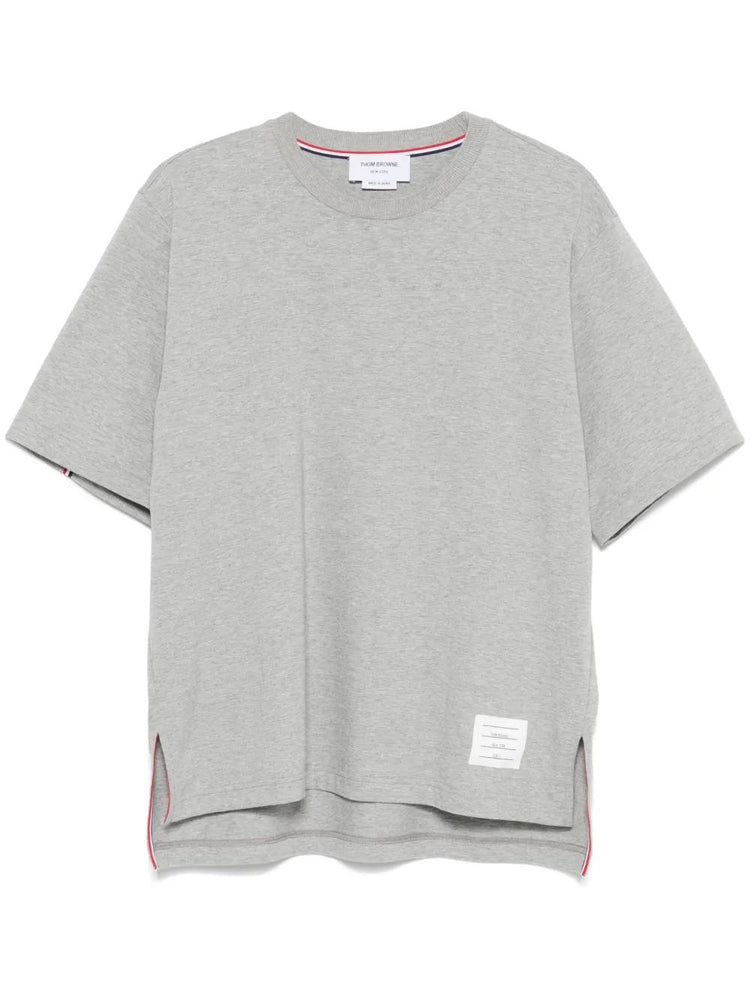 OVERSIZED SHORT SLEEVE TEE W/ RWB KNIT TRIM IN MEDIUM WEIGHT JERSEY