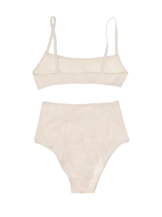 BIKINI / STRAIGHT NECKLINE TOP / HIGH WAIST BOTTOM