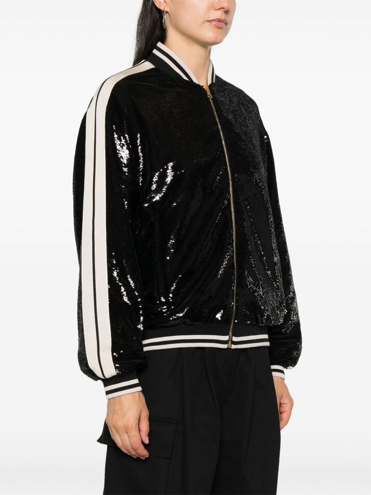 sequinned bomber jacket
