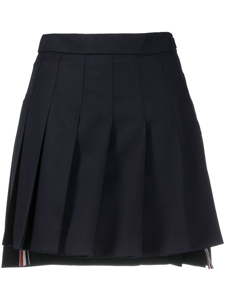 pleated mini skirt