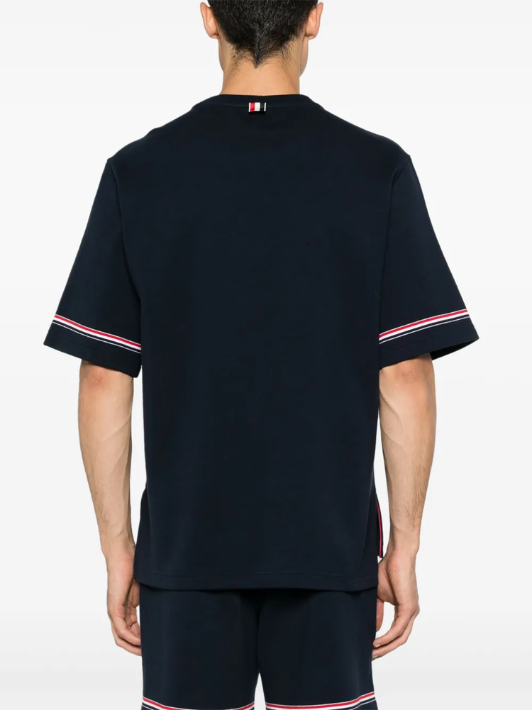 RWB-stripe cotton T-shirt
