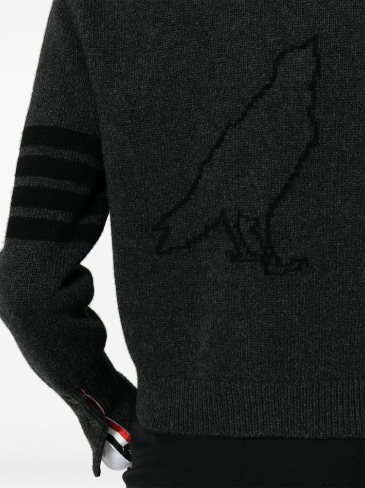 stripe-detailing wool cardigan