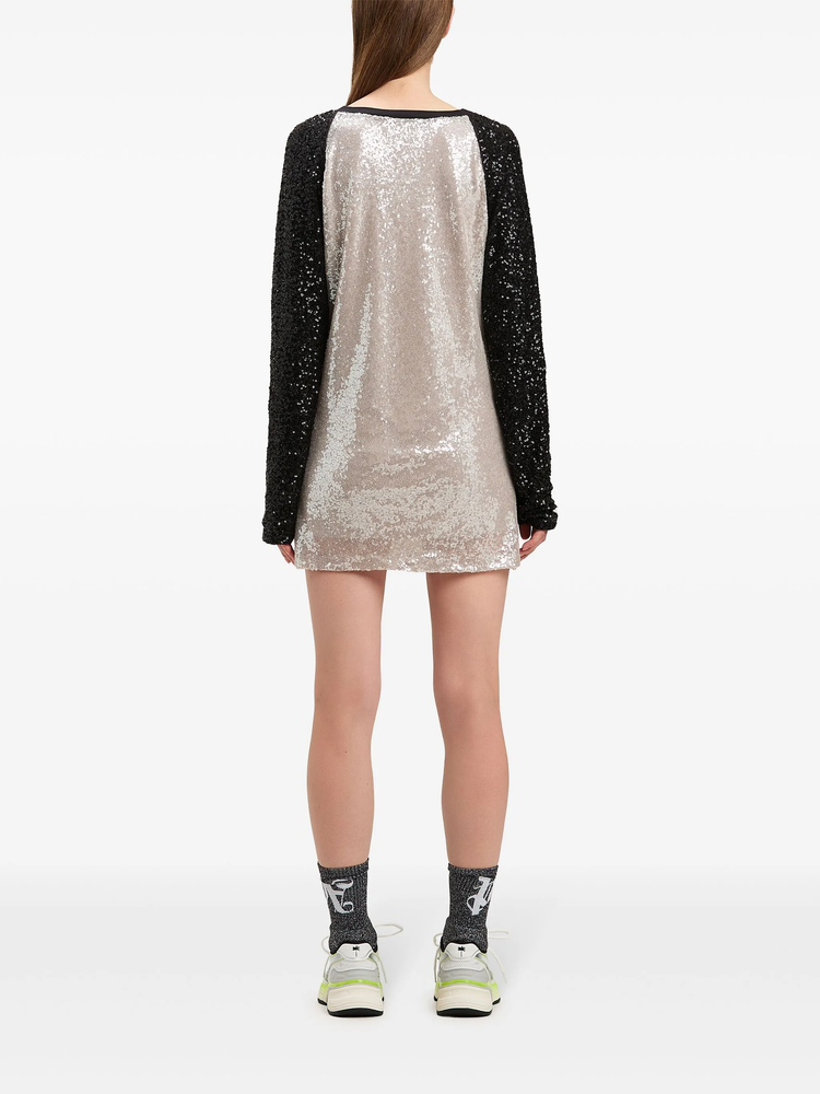 College Palm sequin mini dress