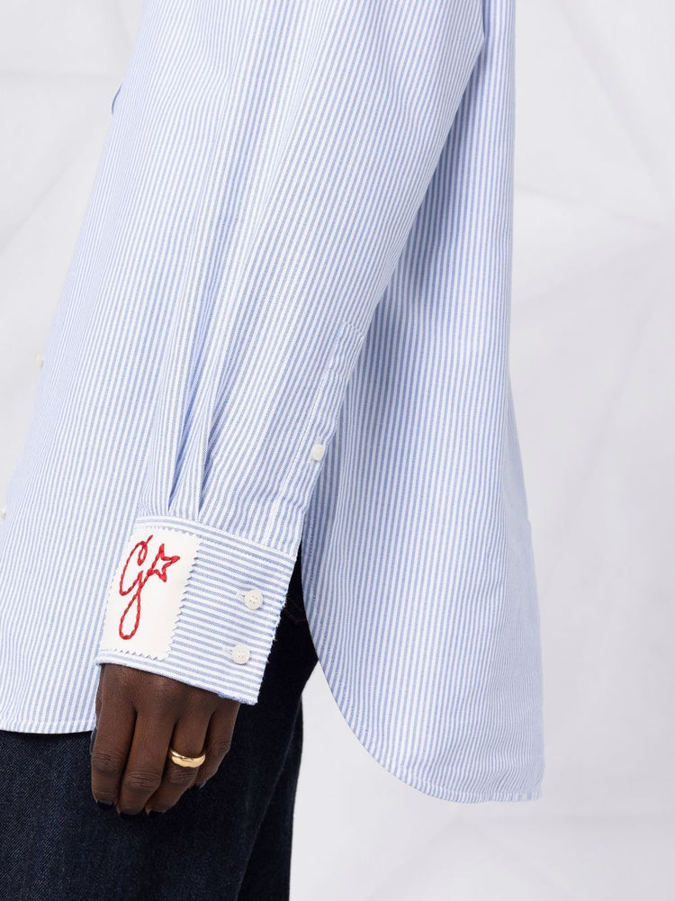 GOLDEN W'S BOYFRIEND SHIRT STRIPED OXFORD COTTON