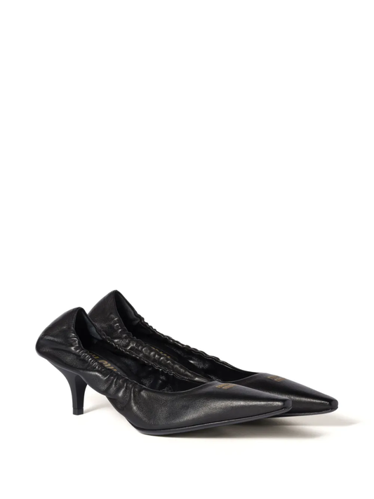 leather decolleté nappa pumps aviator