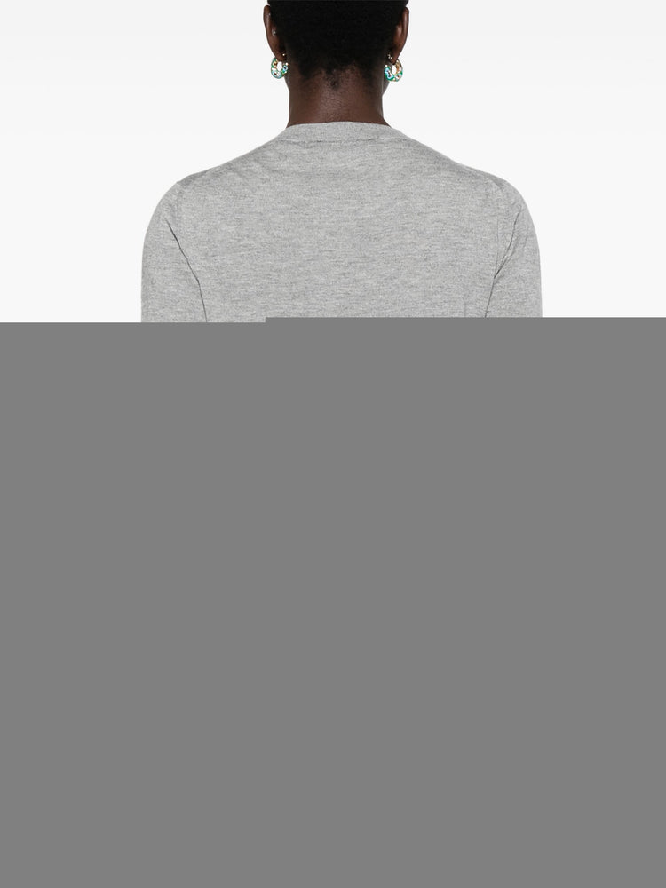 logo-jacquard cardigan