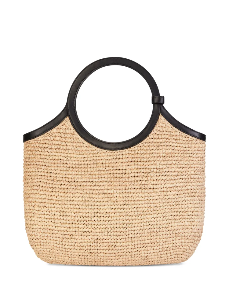 Holy raphia tote bag