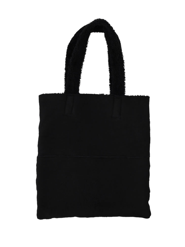 LA ROSE tote bag fur nero