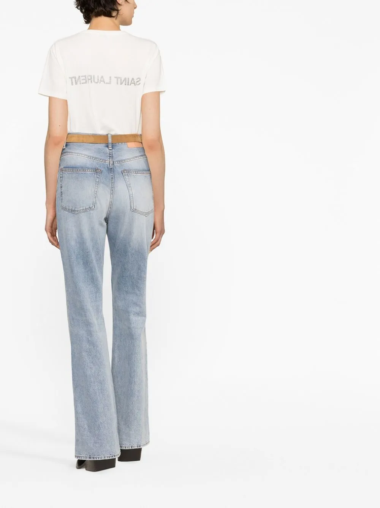 Reverse logo-print T-shirt