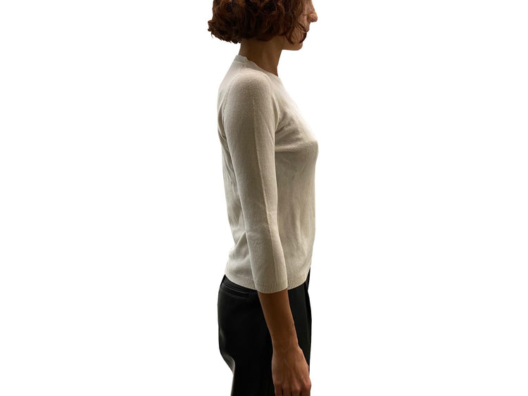 LA ROSE maglia 3/4 cashmere azzurro