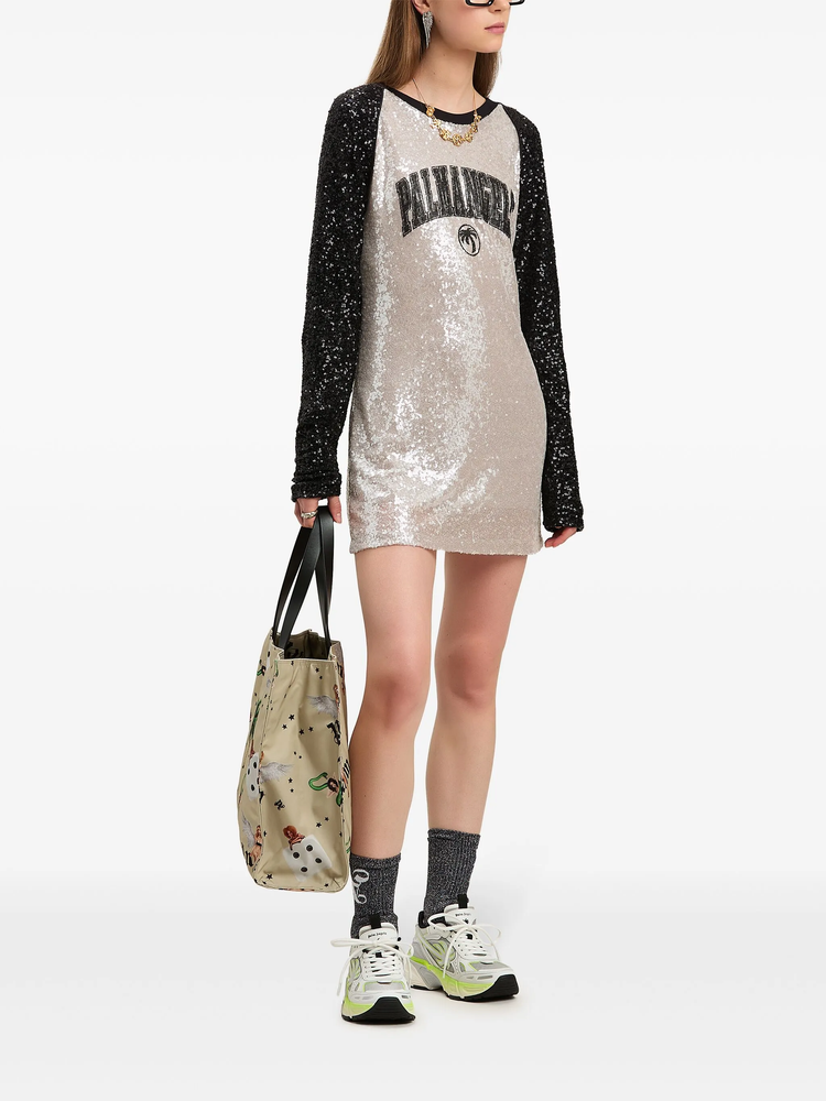 College Palm sequin mini dress