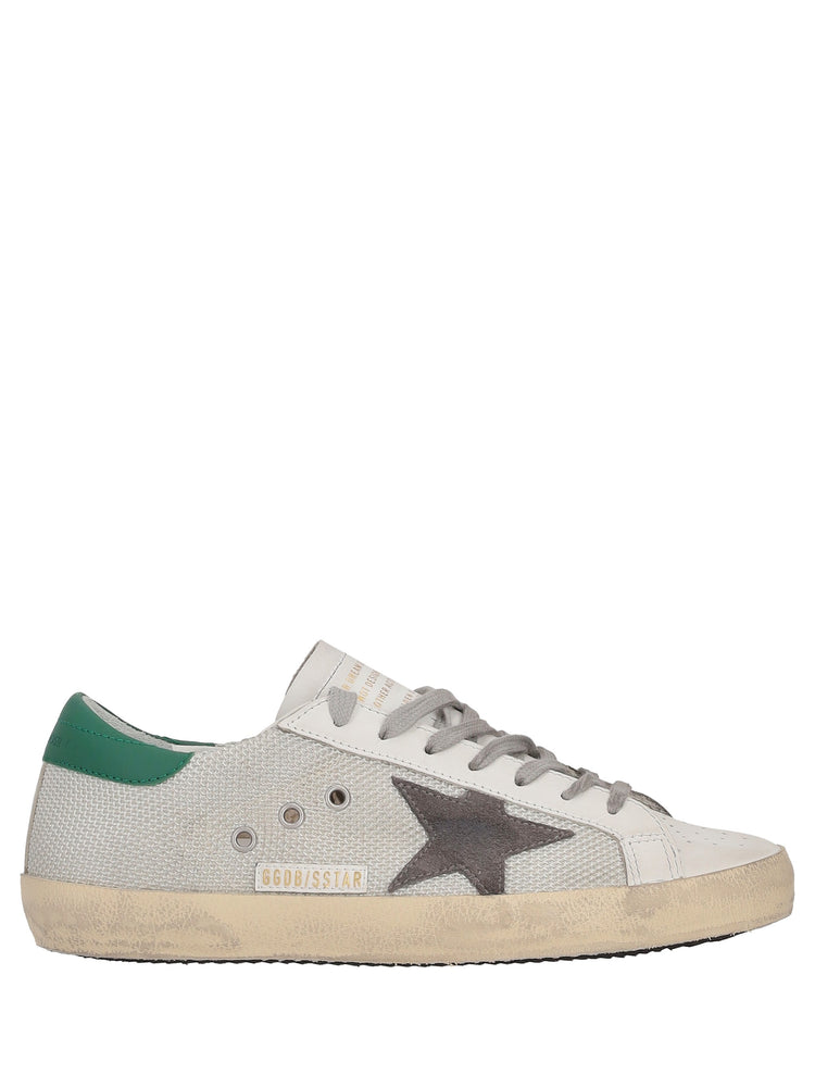 SUPER-STAR NET UPPER FORATED LEATHER TOE SUEDE STAR LEATHER HEEL