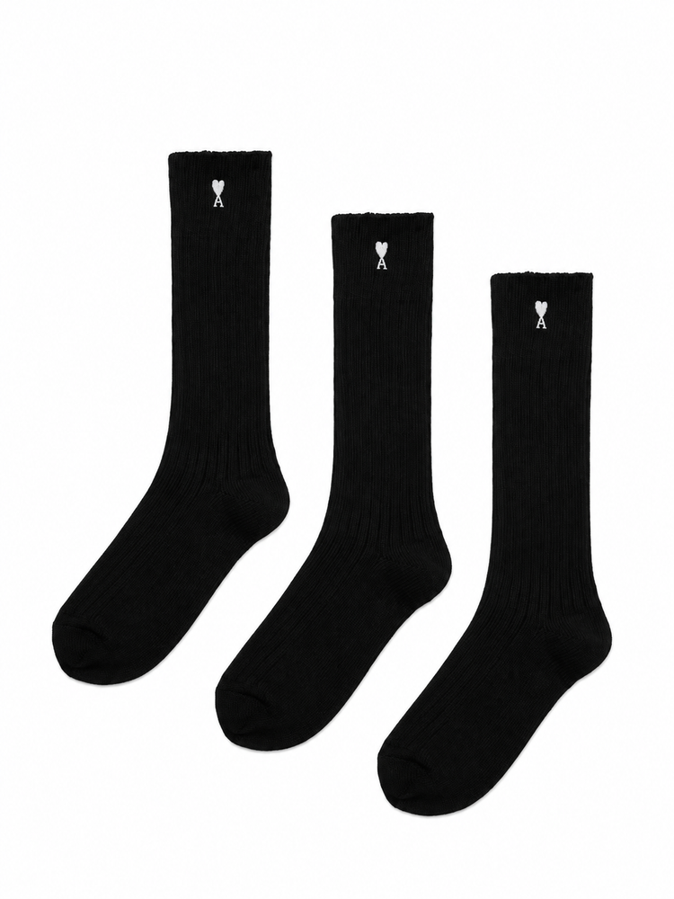 PACK THREE AMI DE COEUR EMBROIDERY SOCKS