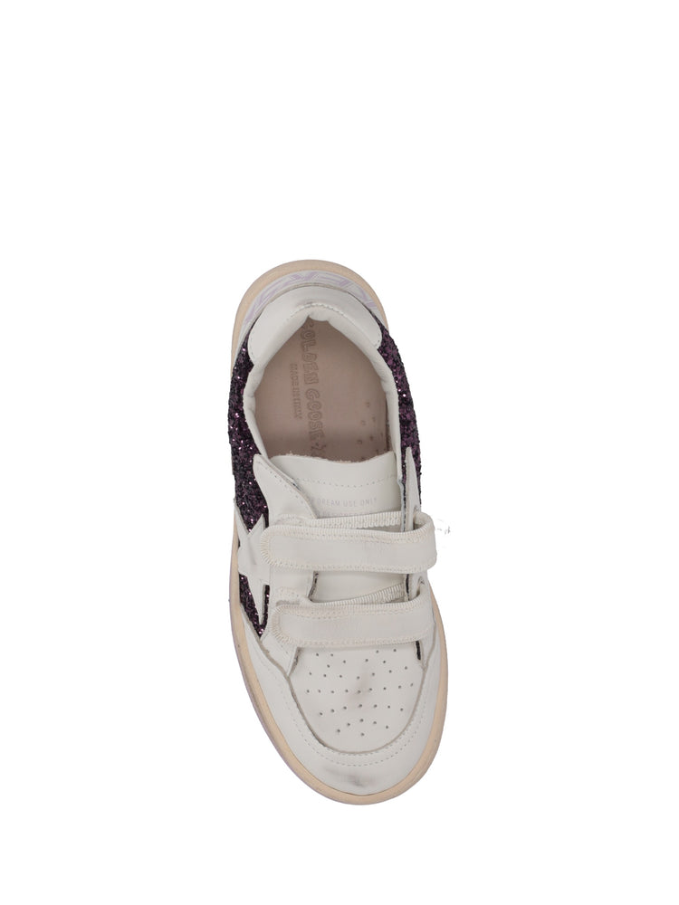 BALLSTAR STRAP GLITTER UPPER LEATHER TOE STRAP STAR HEEL AND SPUR